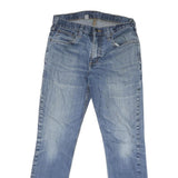 CARHARTT Mens Blue Regular Fit Straight Leg Denim W32 L30 Zip Cotton Blend
