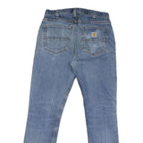 CARHARTT Mens Blue Regular Fit Straight Leg Denim W32 L30 Zip Cotton Blend