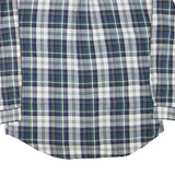 TOMMY HILFIGER Mens Blue & Green Check Shirt 2XL Classic Button-Down Long Sleeve