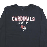 NIKE Mens Black Cardinals Swim Long Sleeve Crew Neck Cotton Blend 2XL