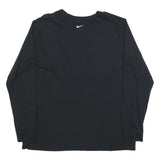 NIKE Mens Black Cardinals Swim Long Sleeve Crew Neck Cotton Blend 2XL