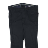 CLUB OF COMFORT Mens Cotton Blend Black Regular Cargo Trousers W42 L29