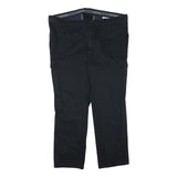 CLUB OF COMFORT Mens Cotton Blend Black Regular Cargo Trousers W42 L29