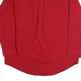 CHAPS Mens Red Plain Cotton Blend Shirt L Button Down Relaxed Fit