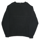 NAUTICA Mens Black Cotton Plain Crew Neck Basic Knit Jumper XL Casual