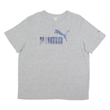 PUMA Mens Grey Graphic T-Shirt XL Short Sleeve Crew Neck Cotton Blend Casual