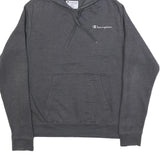 CHAMPION Mens Grey Hoodie M Cotton Blend Pullover Casual Streetwear