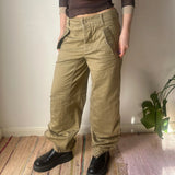 Playlife Trousers - 30W UK 10 Beige Cotton