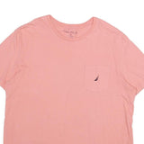 NAUTICA Mens Pink XL T-Shirt Short Sleeve Crew Neck Cotton Classic Pocket