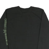 CARHARTT Mens Black Sweatshirt Crew Neck L Workwear Casual Cotton Pullover