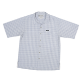 COLUMBIA Mens Blue & White Checked Short Sleeve Shirt M Casual Outdoor