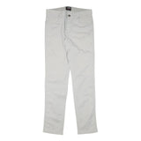 REFRIGILWEAR Womens Cotton Blend White Slim Straight Trousers W30 L32 Stylish