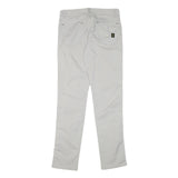 REFRIGILWEAR Womens Cotton Blend White Slim Straight Trousers W30 L32 Stylish