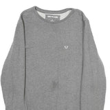 TRUE RELIGION Mens Grey Cotton Blend Sweatshirt Crew Neck M Casual Pullover