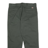 DICKIES Mens Cotton Blend Green Regular Straight Trousers W38 L30 Workwear Zip