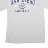 STELLAR Mens Grey San Diego California Graphic T-Shirt M Short Sleeve Crew Neck