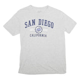 STELLAR Mens Grey San Diego California Graphic T-Shirt M Short Sleeve Crew Neck