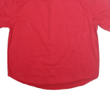 ULTRA CLUB Mens Red Cotton Short Sleeve Shirt XL Casual Button Front