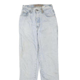 LEVI'S Womens Regular Fit Straight Blue Denim Light W24 L30 Cotton Blend Zip