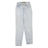 LEVI'S Womens Regular Fit Straight Blue Denim Light W24 L30 Cotton Blend Zip