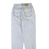 LEVI'S Womens Regular Fit Straight Blue Denim Light W24 L30 Cotton Blend Zip
