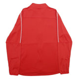 NIKE Mens Red Zip Jacket XL Polyester Plain Sportswear Activewear