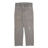 CARHARTT Relaxed Fit Mens Cotton Grey Workwear Trousers W30 L27 Zip Closure