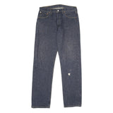 LEVI'S 501 Mens Jeans Blue Classic Straight Denim Medium W34 L34 Button Closure