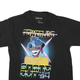 DISNEY Womens Black Powerline Stand Out Tour Graphic T-Shirt M Crew Neck Short