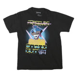 DISNEY Womens Black Powerline Stand Out Tour Graphic T-Shirt M Crew Neck Short