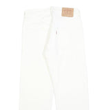 LEVI'S 501 Boys White Regular Straight Denim Jeans Button W27 L29 Classic Fit