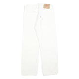 LEVI'S 501 Boys White Regular Straight Denim Jeans Button W27 L29 Classic Fit