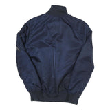 ALPHA INDUSTRIES Mens Navy Blue Flight Jacket S Polyester NASA Print Zip Bomber