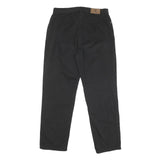 LAUREN RALPH LAUREN Womens Cotton Blend Black Regular Fit Straight Trousers W30