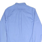 RALPH LAUREN Mens Blue L Shirt Cotton Blend Button-Down Classic Fit