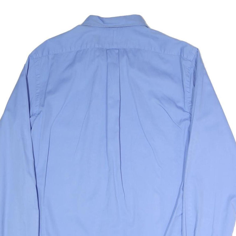 RALPH LAUREN Mens Blue L Shirt Cotton Blend Button-Down Classic Fit