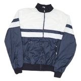KILLY Mens Blue & White Zip Jacket M Polyester Blend Colourblock Casual
