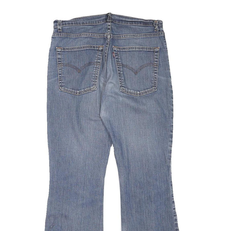 LEVI'S Womens Regular Fit Blue Flared Denim Light W30 L29 Jeans Zip Cotton Blend