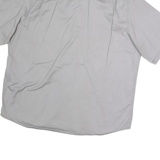 WRANGLER Mens Grey Cotton Shirt XL Button Short Sleeve Casual