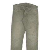 CARHARTT Mens Regular Fit Cotton Blend Beige Trousers W31 L30 Button Closure
