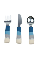 3 piece cutlery set for kids and toddlers - Blue