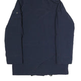 CARHARTT Mens Blue Cotton Hooded Jacket M Zip Plain Workwear Casual