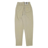 TRUSSARDI Womens Beige Slim Jeans Denim W24 L29 Stylish Cotton Blend Zip