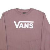 VANS Mens Mauve Crew Neck M Cotton Logo Sweatshirt Casual Streetwear