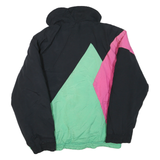 HERMANS Womens Black Green & Pink Colourblock Jacket M Polyester Blend Zip