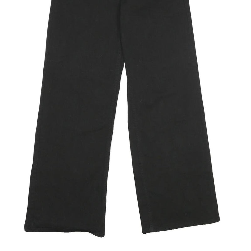 DIVIDED Womens Regular Black Cotton Blend Wide-Leg Jeans W28 L32 Classic Zip
