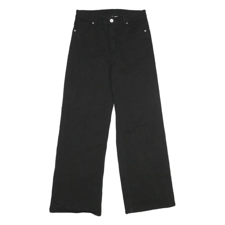 DIVIDED Womens Regular Black Cotton Blend Wide-Leg Jeans W28 L32 Classic Zip