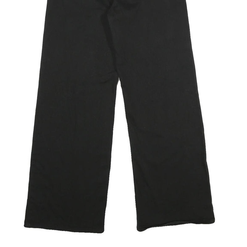 DIVIDED Womens Regular Black Cotton Blend Wide-Leg Jeans W28 L32 Classic Zip