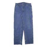 CARHARTT Mens Relaxed Blue Denim W36 L34 Workwear Zip Closure Casual Jeans
