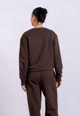 Organic Cotton Sweatsuit Set, Hot Fudge